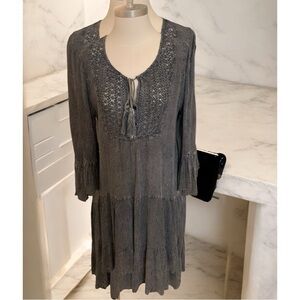 Gray Boho Tunic Dress NWT